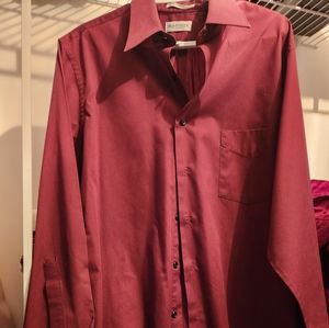 Van Hausen Men's Long Sleeve Dress Shirt 16.5 neck Large